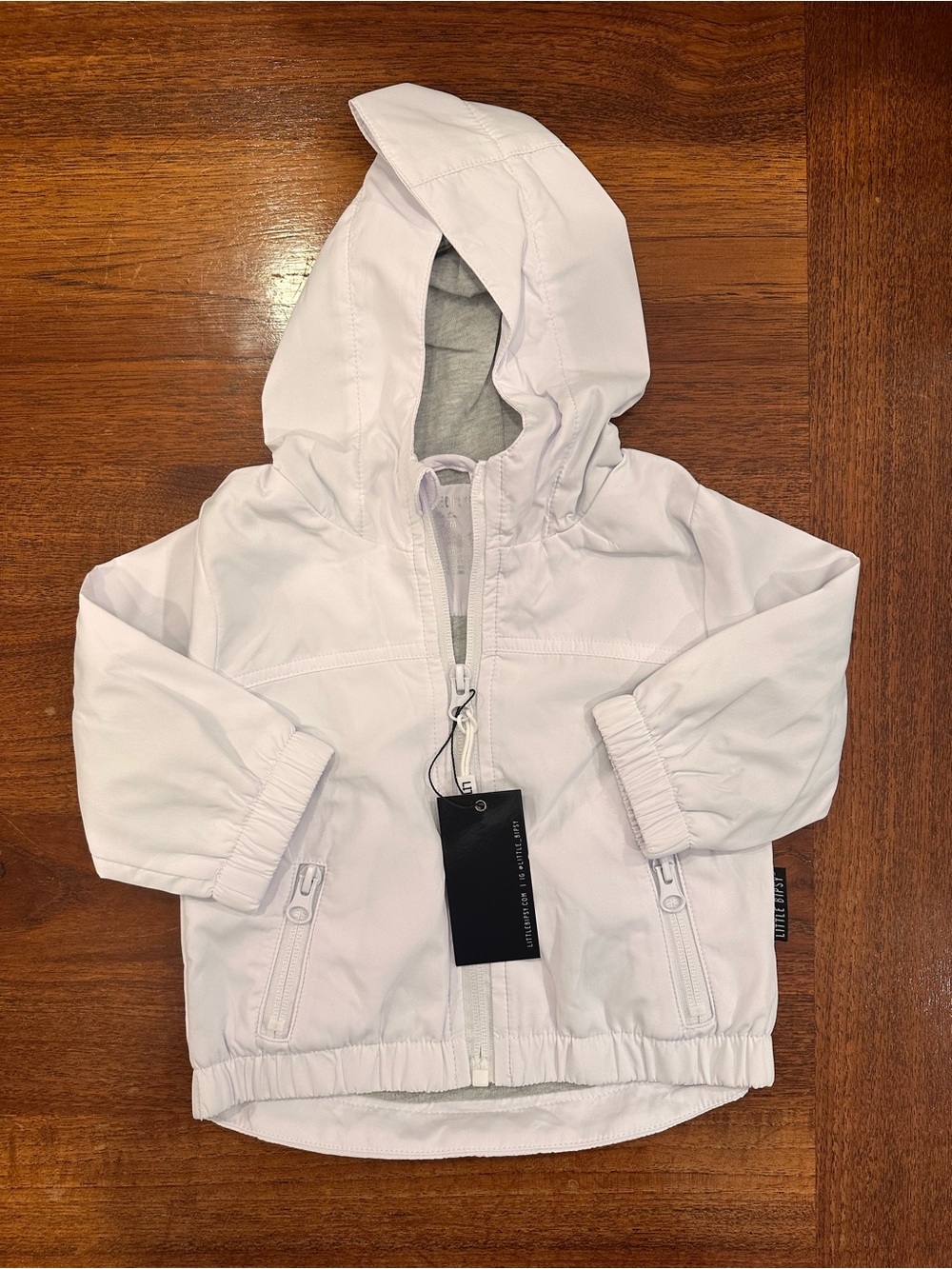 NWT Little Bipsy Windbreaker, White, 3-6 Months
